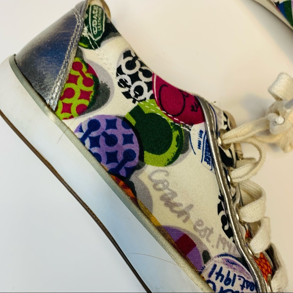 Coach Barrett Graphic Poppy Sneaker sz6 - Picture 5 of 13